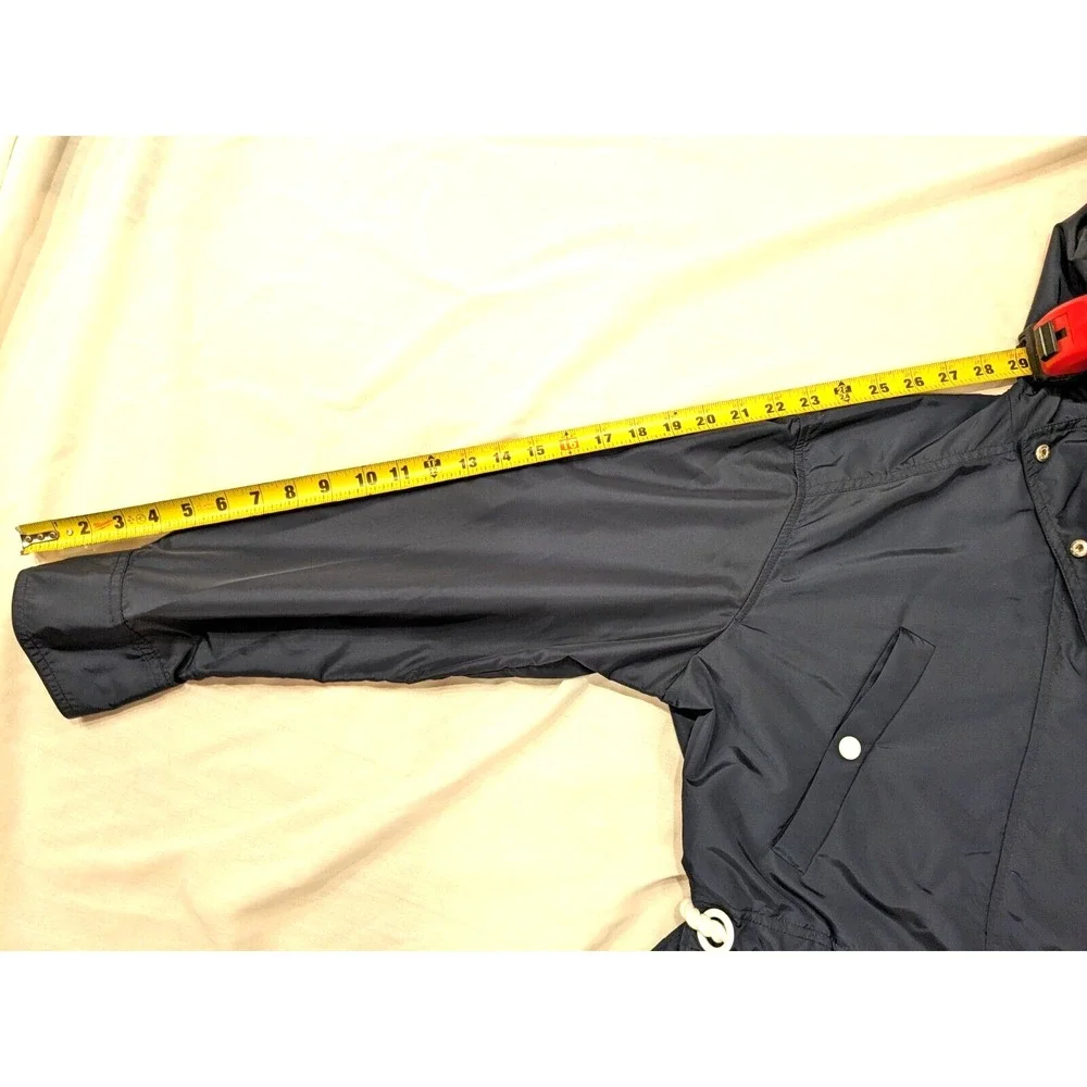 New Condition Michael Kors Womens Hooded Eco Anorak Jacket Dark Blue Size Sz:‎ S